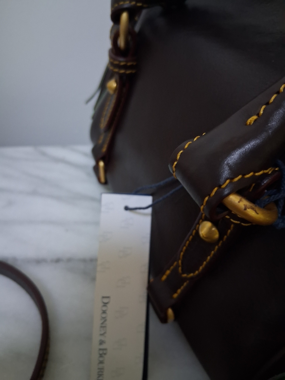 Dooney & Bourke Florentine Micro Satchel Brown Tmoro - Picture 10 of 12